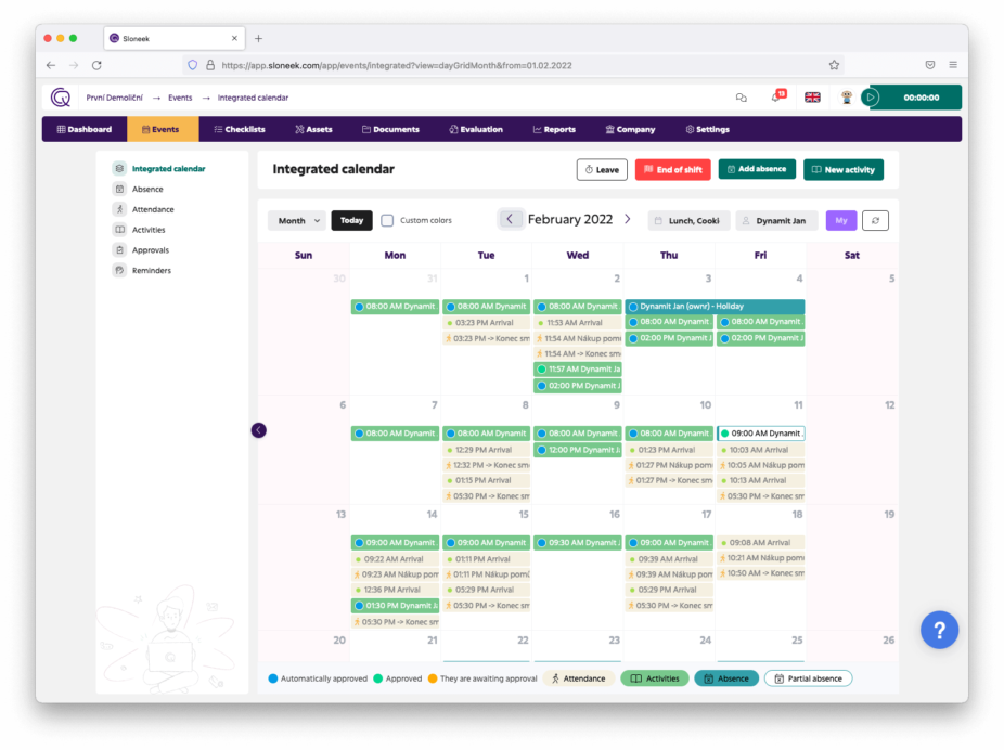 Employee Time Tracking Software for SMEs Sloneek®