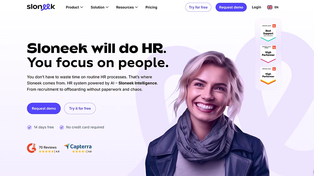 Sloneek homepage screenshot