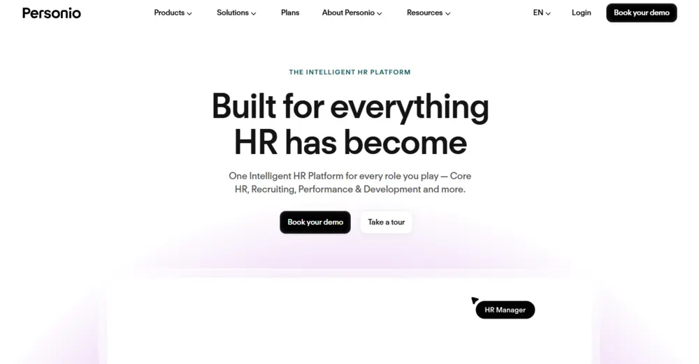 Personio homepage screenshot