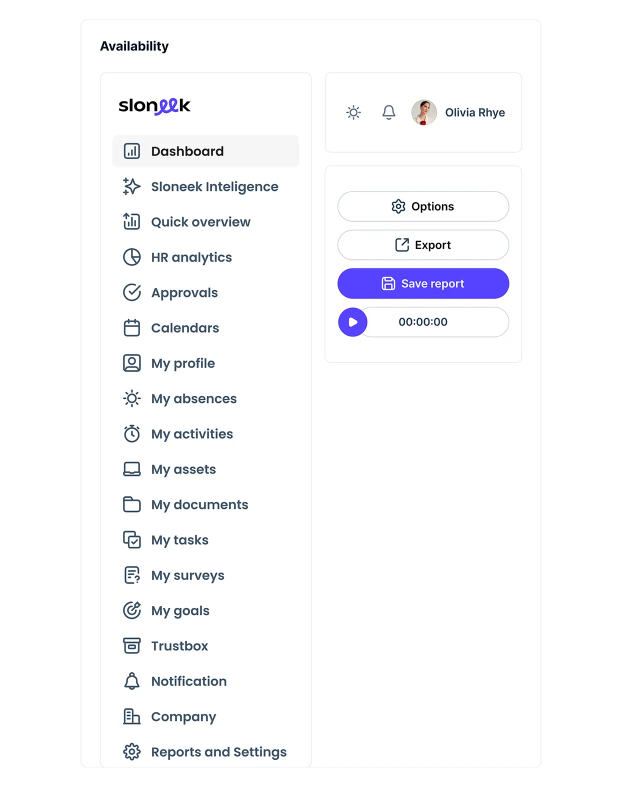 availability reports sloneek