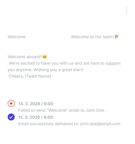welcome email sloneek